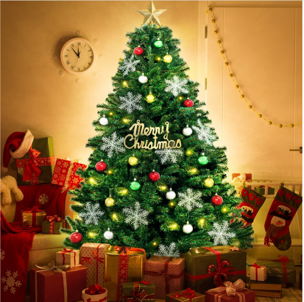 Christmas tree kit xmas decorations colorful plastic ball baubles with led light 1.8m type2
