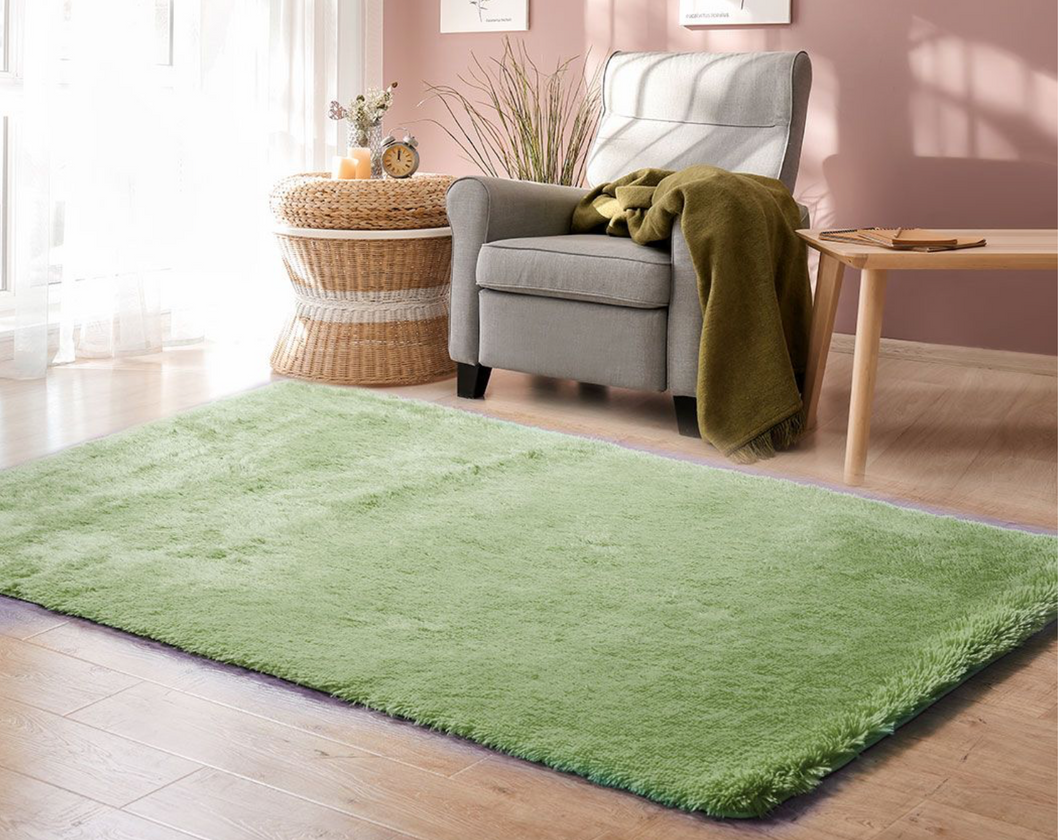 Designer soft shag shaggy floor confetti rug carpet home decor 120x160cm Green