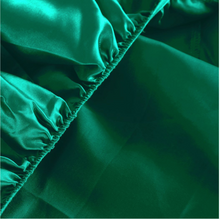 Load image into Gallery viewer, Ultra soft silky satin bed sheet set in queen size in teal colour by dreamz
