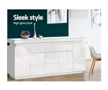 Load image into Gallery viewer, Artiss 180cm LED Buffet Sideboard Cabinet High Gloss Storage Cupboard Drawers - Oceania Mart
