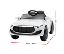 Load image into Gallery viewer, Rigo Kids Ride On Car Electric Toys 12V Battery Remote Control White MP3 LED
