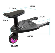 Load image into Gallery viewer, Stroller step board toddler buggy wheel board skateboard for prams joggers pink
