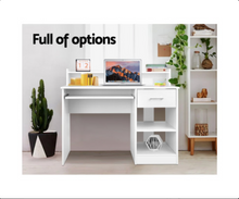 Load image into Gallery viewer, Artiss Office Computer Desk with Storage - White
