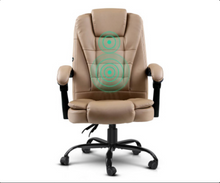 Load image into Gallery viewer, Artiss Massage Office Chair PU Leather Recliner Computer Gaming Chairs Espresso
