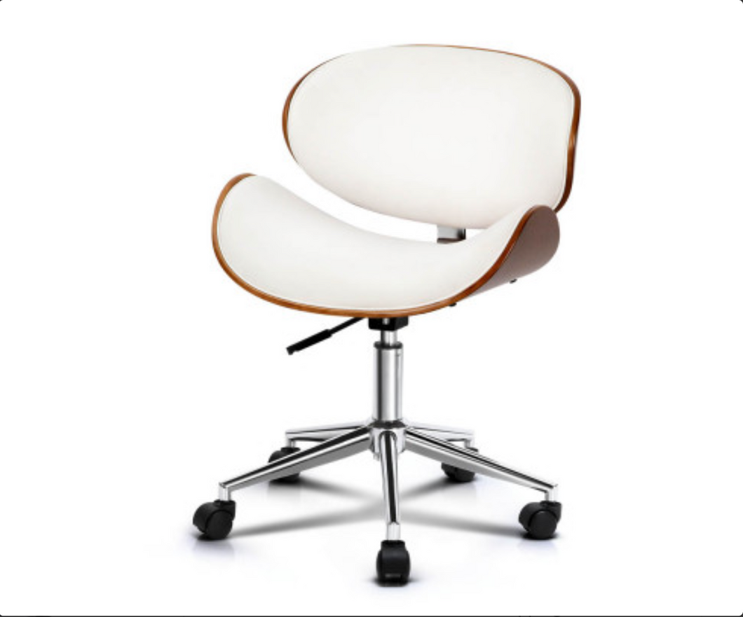 Artiss Leather Office Chair White