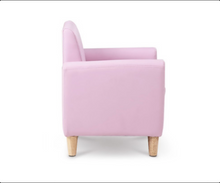 Load image into Gallery viewer, Keezi Kids Sofa Storage Armchair Lounge Pink PU Leather Children Chair Couch
