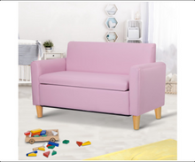Load image into Gallery viewer, Keezi Kids Sofa Storage Armchair Lounge Pink PU Leather Children Chair Couch
