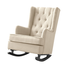 Load image into Gallery viewer, Levede Rocking Chair Chairs Armchair Fabric Lounge Recliner Feeding Rocker Beige
