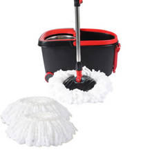 Load image into Gallery viewer, 360° Spin Mop Bucket Set Spinning Stainless Steel Rotating Wet Dry Black - Oceania Mart
