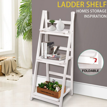 Load image into Gallery viewer, Levede 3 Tier Ladder Shelf Stand Storage Book Shelves Shelving Display Rack
