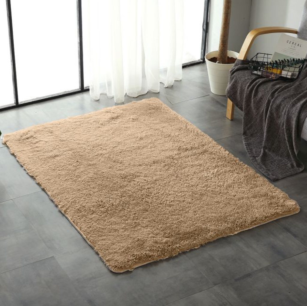 Designer Soft Shag Shaggy Floor Confetti Rug Carpet Home Decor 80x120cm Tan