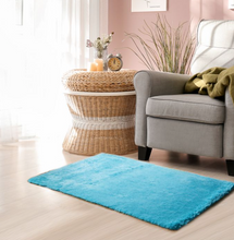 Load image into Gallery viewer, Designer Soft Shag Shaggy Floor Confetti Rug Carpet Home Decor 80x120cm Blue
