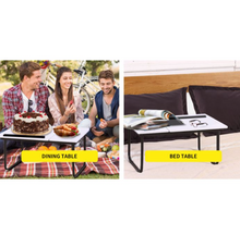 Load image into Gallery viewer, Foldable Bed Tray Laptop Table Stand Tablet Portable Tables White
