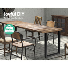 Load image into Gallery viewer, Artiss 2x Coffee Dining Steel Table Legs 71x50CM Industrial Vintage Bench Metal Box - Oceania Mart
