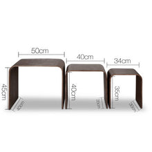 Load image into Gallery viewer, Artiss Set of 3 Wooden Coffee Table - Walnut - Oceania Mart

