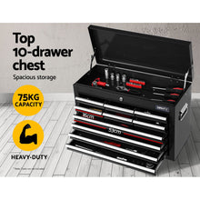 Load image into Gallery viewer, Giantz Tool Box Chest Trolley 16 Drawers Cabinet Cart Garage Toolbox Black
