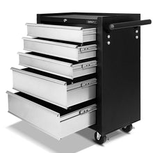 Load image into Gallery viewer, Giantz 5 Drawer Mechanic Tool Box Cabinet Storage Trolley - Black &amp; Grey
