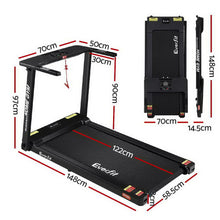 Load image into Gallery viewer, Everfit Electric Treadmill Home Gym Exercise Running Machine Fitness Equipment Compact Fully Foldable 420mm Belt Black
