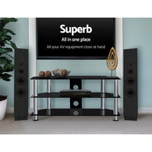 Load image into Gallery viewer, TV Stand Entertainment Unit Media Cabinet Temptered Glass 3 Tiers
