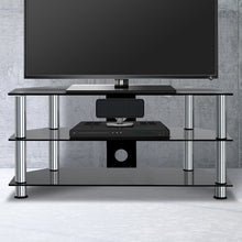 Load image into Gallery viewer, TV Stand Entertainment Unit Media Cabinet Temptered Glass 3 Tiers
