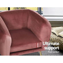 Load image into Gallery viewer, Armchair Lounge Sofa Arm Chair Accent Chairs Armchairs Couch Velvet Pink
