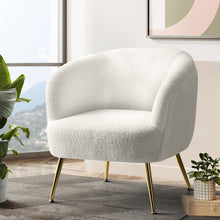 Load image into Gallery viewer, Armchair Lounge Chair Accent Chairs Armchairs Sherpa Boucle Sofa White
