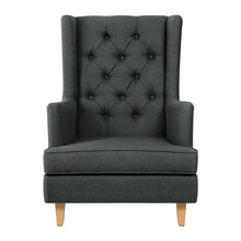 Load image into Gallery viewer, Rocking Armchair Feeding Chair Fabric Armchairs Lounge Recliner Charcoal
