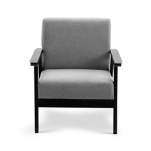 Load image into Gallery viewer, Artiss Fabric Dining Armchair - Black &amp; Grey - Oceania Mart
