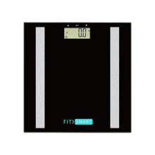 Load image into Gallery viewer, FitSmart Electronic Body Fat Scale Black 7 in 1 Body Analyser LCD Glass Tracker
