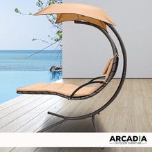 Load image into Gallery viewer, Arcadia Furniture Hammock Swing Chair Chaise Lounger Beige Waterproof Outdoor
