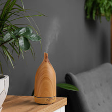 Load image into Gallery viewer, Milano Decor Aroma Diffuser 100ml Ultrasonic Humidifier Purifier And 3 Pack Oils - Light Wood

