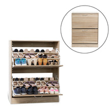 Load image into Gallery viewer, Milano Decor 24 Pair Wooden Shoe Cabinet Drawer Storage - Oak
