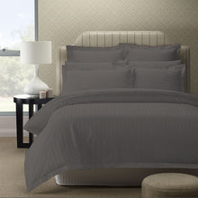 Load image into Gallery viewer, Royal Comfort 1200TC Quilt Cover Set Damask Cotton Blend Luxury Sateen Bedding - King - Charcoal Grey
