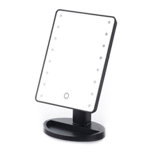 Load image into Gallery viewer, Touch Screen Tabletop Mirror With 16 LED Lights Makeup Cosmetic Vanity Black
