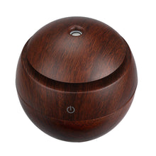 Load image into Gallery viewer, Milano Ultrasonic USB Diffuser with 10 Aroma Oils Humidifier LED Light 130ml - Dark Wood
