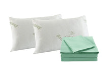 Load image into Gallery viewer, Royal Comfort Bamboo Blend Sheet Set 1000TC and Bamboo Pillows 2 Pack Ultra Soft - Queen - Green Mist
