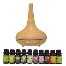 Load image into Gallery viewer, Milano Aroma Diffuser Set With 13 Pack Diffuser Oils Humidifier Aromatherapy - Light Wood
