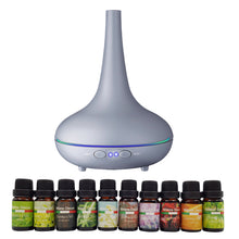 Load image into Gallery viewer, Milano Aroma Diffuser Set With 13 Pack Diffuser Oils Humidifier Aromatherapy - Matt Grey
