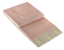 Load image into Gallery viewer, Kensington Throw - 10% Cashmere/ 90% Super Fine Merino Wool - Blush
