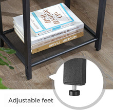 Load image into Gallery viewer, Rustic Brown Side Table with Mesh Shelf
