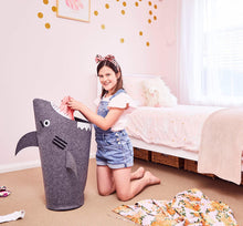 Load image into Gallery viewer, Baby Shark Laundry Basket for Kids for bedroom and bathroom - Grey
