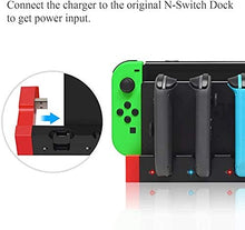 Load image into Gallery viewer, 4 in1 Charger Station Stand for Nintendo Switch Joy-con with LED Indication
