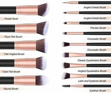 Load image into Gallery viewer, Premium Makeup Brushes 16 Pieces (Synthetic Bristle Brush,Eyeshadow Brush Kit and Powder Makeup)
