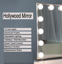 Load image into Gallery viewer, Hollywood Makeup Mirror with Lights (Silver, 60 x 53cm)
