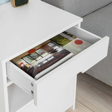 Load image into Gallery viewer, CARLA HOME White Bedside Table with 2 Drawers
