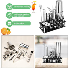 Load image into Gallery viewer, VIKUS Cocktail Shaker Set Boston 23-Piece Stainless Steel and Professional Bar Tools for Drink Mixing
