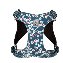 Load image into Gallery viewer, Floral Doggy Harness Saxony Blue XS

