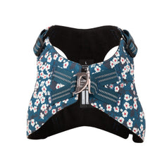 Load image into Gallery viewer, Floral Doggy Harness Saxony Blue XS
