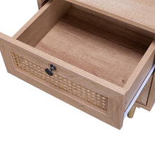 Load image into Gallery viewer, Natura Rattan Bedside Table With 2 Drawers
