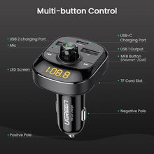 Load image into Gallery viewer, Ugreen 70717 Car Bluetooth 5.0 FM Transmitter
